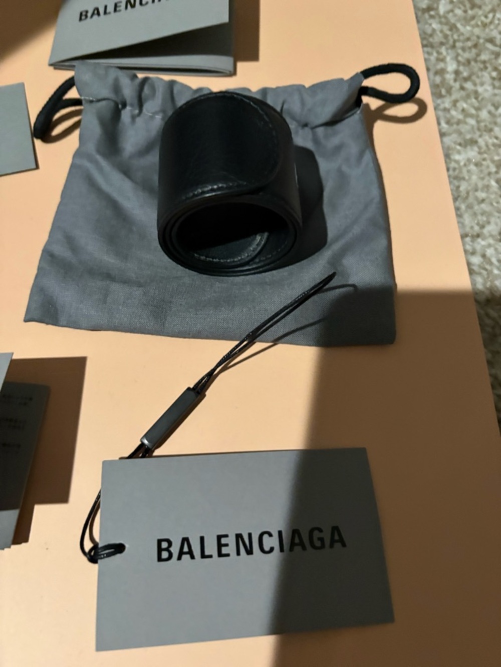 💜Authentic Balenciaga Black Logo Cuff Bracelet💜 - Picture 5 of 8